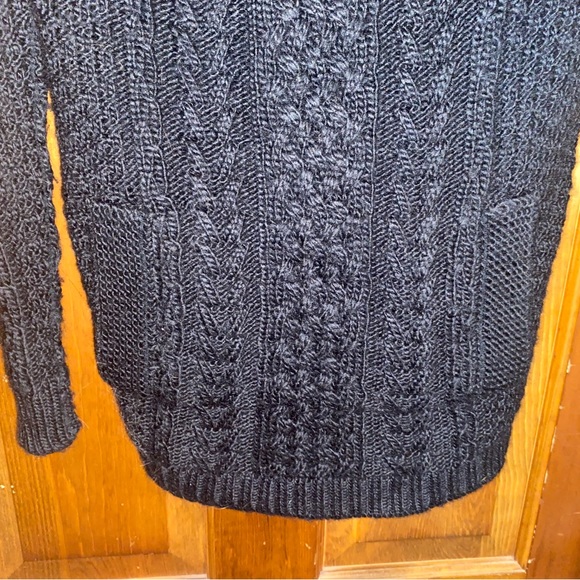 Rachel Roy black off the shoulder cable sweater women’s size small - Picture 4 of 10